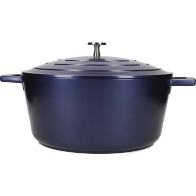 MasterClass Grand Plat à Ragoût Métallique Bleu de 5 Litres avec Couvercle MasterClass Grand Plat à Ragoût Métallique Bleu de 5 Litres avec Couvercle