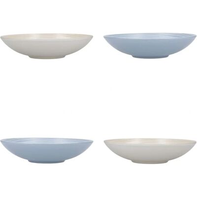 KitchenCraft Blue and Cream Ripple Pasta Bowls - Pasta Bowls KitchenCraft Blue and Cream Ripple Pasta Bowls - Pasta Bowls