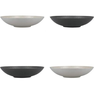 Zestaw 4 misek do makaronów z Gresu od KitchenCraft - 22cm Zestaw 4 misek do makaronów z Gresu od KitchenCraft - 22cm