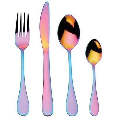 Mikasa Rainbow Iridescent 16-Piece Cutlery Set - Service for 4 Mikasa Rainbow Iridescent 16-Piece Cutlery Set - Service for 4