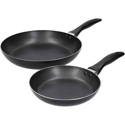 KitchenCraft Non-Stick Induction Frying Pan Set - 20cm & 28cm - KitchenCraft KitchenCraft Non-Stick Induction Frying Pan Set - 20cm & 28cm - KitchenCraft