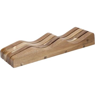 Masterclass Wooden Knife Block - Keeps Knives Sharp & Hygienic Masterclass Wooden Knife Block - Keeps Knives Sharp & Hygienic
