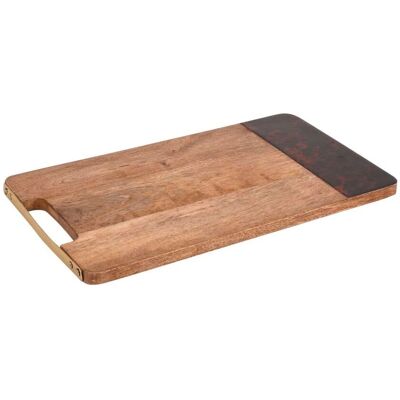 Artesa Mango Wood Tortoise Shell Edge Serving Board Artesa Mango Wood Tortoise Shell Edge Serving Board