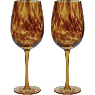 Ensemble de 2 verres à vin en coquillage de tortue BarCraft - Publicité Ensemble de 2 verres à vin en coquillage de tortue BarCraft - Publicité