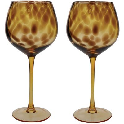 BarCraft Tortoise Shell Tumbler Set - 2 Gin Glasses - Gift Box BarCraft Tortoise Shell Tumbler Set - 2 Gin Glasses - Gift Box