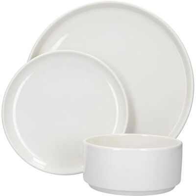 Mikasa Camberlie Dish Set - Scandinavian Style Porcelain, 12 pcs Mikasa Camberlie Dish Set - Scandinavian Style Porcelain, 12 pcs