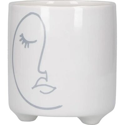 KitchenCraft Face Plant Pot Dolomite Grey 10cm - Plant Pot KitchenCraft Face Plant Pot Dolomite Grey 10cm - Plant Pot