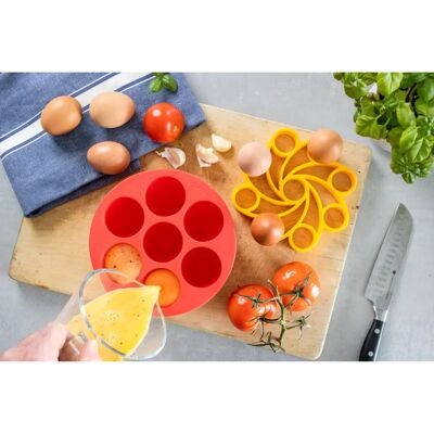 INSTANT POT - 5260362G - Red - Silicone - Egg Poacher Set INSTANT POT - 5260362G - Red - Silicone - Egg Poacher Set