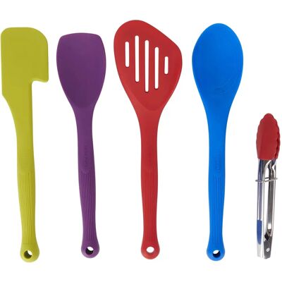 Colourworks 5 Piece Silicone Utensil Set - Kitchen Tools Colourworks 5 Piece Silicone Utensil Set - Kitchen Tools