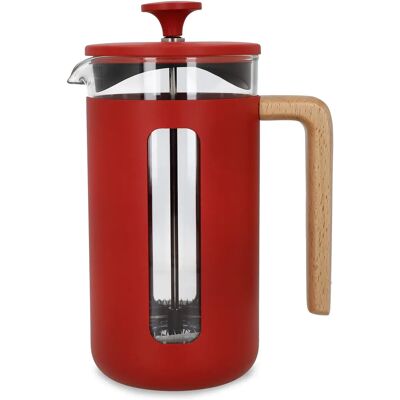 la_cafetiere La Pisa Edelstahl Kaffeebereiter - ROT la_cafetiere La Pisa Edelstahl Kaffeebereiter - ROT
