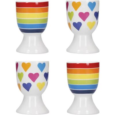 Kitchencraft Rainbow Egg Cup Set - Egg Holder for Boiled Eggs Kitchencraft Rainbow Egg Cup Set - Egg Holder for Boiled Eggs