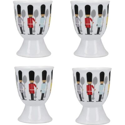 KitchenCraft 4-teiliges Soldaten-Eierbecher-Set - Eierbecher - UK-Design KitchenCraft 4-teiliges Soldaten-Eierbecher-Set - Eierbecher - UK-Design