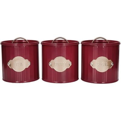 KitchenCraft Tea Coffee Sugar Set - Storage Canisters - 3 pcs KitchenCraft Tea Coffee Sugar Set - Storage Canisters - 3 pcs
