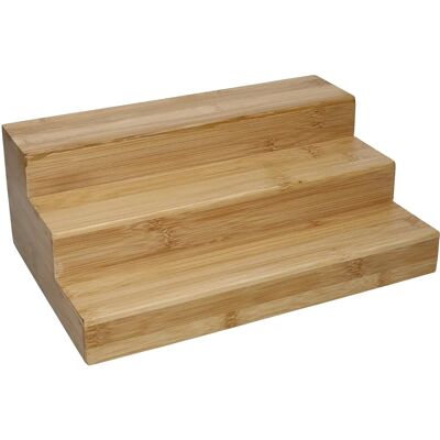 Copco Bamboo Three Tier Cupboard Shelf Organiser - Kitchen Storage Copco Bamboo Three Tier Cupboard Shelf Organiser - Kitchen Storage