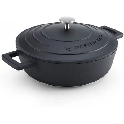 Masterclass Czarna Gładka Patelnia z Odlewanego Aluminium - 2,5L Masterclass Czarna Gładka Patelnia z Odlewanego Aluminium - 2,5L