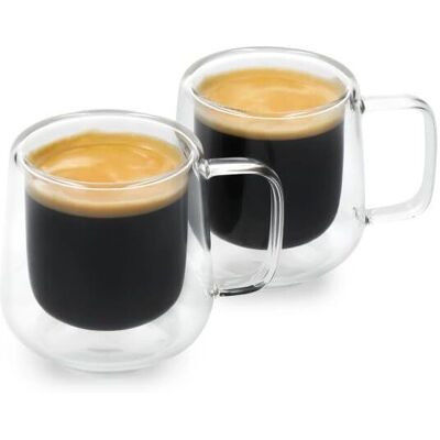 La Cafetière Siena Doppelwandige Espresso-Gläser - Set aus 2, 100ml, Klar La Cafetière Siena Doppelwandige Espresso-Gläser - Set aus 2, 100ml, Klar