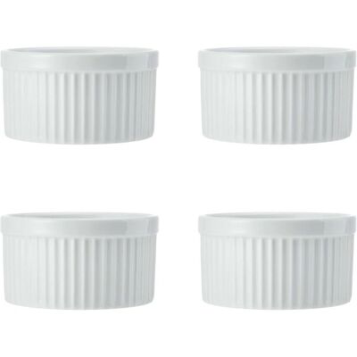 Mikasa Chalk Porcelain Ramekins - Set of 4, 9.5cm - White Mikasa Chalk Porcelain Ramekins - Set of 4, 9.5cm - White