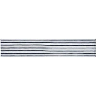 Mikasa Navy Stripe Cotton Linen Table Runner - Table Runner Mikasa Navy Stripe Cotton Linen Table Runner - Table Runner