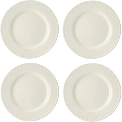 Mikasa Cranborne 21cm Cream Side Plates Set of 4 Mikasa Cranborne 21cm Cream Side Plates Set of 4