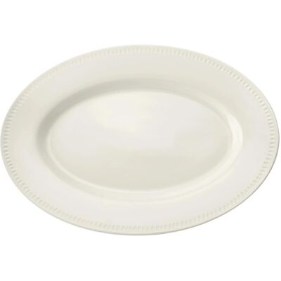 Mikasa Cranborne Oval Serving Platter - 39cm, Cream Mikasa Cranborne Oval Serving Platter - 39cm, Cream