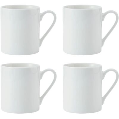 Mikasa Egret Tasses en porcelaine, lot de 4, 380ml - Blanc Mikasa Egret Tasses en porcelaine, lot de 4, 380ml - Blanc