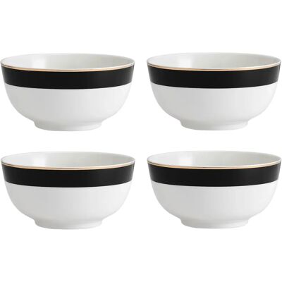 Mikasa Luxe Deco China Cereal Bowls Set of 4 - Cereal Bowls Mikasa Luxe Deco China Cereal Bowls Set of 4 - Cereal Bowls