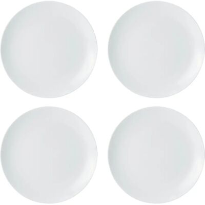 Mikasa Chalk Porcelain Side Plates - Set of 4, 21cm, White Mikasa Chalk Porcelain Side Plates - Set of 4, 21cm, White
