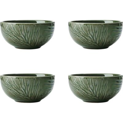 Mikasa Jardin Stoneware Dip Bowls - Set of 4, 10cm, Green Mikasa Jardin Stoneware Dip Bowls - Set of 4, 10cm, Green