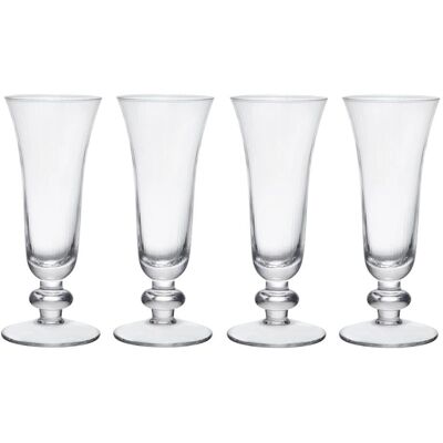 Verres à Champagne en Cristal Salerno Mikasa - Ensemble de 4 Verres à Champagne en Cristal Salerno Mikasa - Ensemble de 4