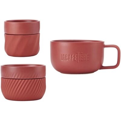 Set di Tazze Rosse La Cafetiere - Risparmio Spazio Set di Tazze Rosse La Cafetiere - Risparmio Spazio