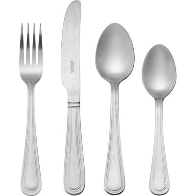 Mikasa Portobello Stainless Steel Cutlery Set - 16 Piece for 4 - Silver - Cutlery Set Mikasa Portobello Stainless Steel Cutlery Set - 16 Piece for 4 - Silver - Cutlery Set