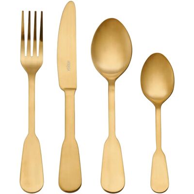 Mikasa Soho Gold Edelstahl Besteck-Set - 16 Stück für Vier Mikasa Soho Gold Edelstahl Besteck-Set - 16 Stück für Vier