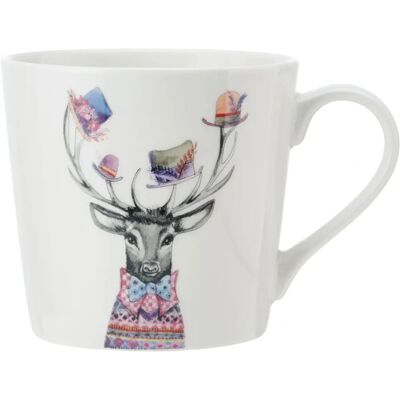 Mikasa Tipperleyhill Porcelanowa Mug z Impresją Jelenia - 380ml Mikasa Tipperleyhill Porcelanowa Mug z Impresją Jelenia - 380ml