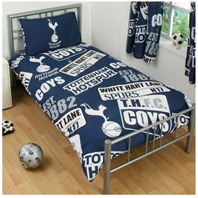 Tottenham Hotspur FC Tottenham Hotspur Patch Set piumino e federa - Set di Biancheria Tottenham Hotspur FC Tottenham Hotspur Patch Set piumino e federa - Set di Biancheria