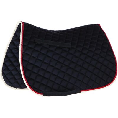 Roma Grand Prix All Purpose Saddle Pad - Navy/Red/White Roma Grand Prix All Purpose Saddle Pad - Navy/Red/White