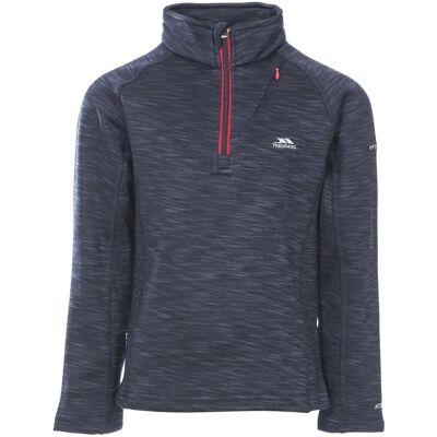 Trespass Edvin Navy Marl fleece top para meninos Trespass Edvin Navy Marl fleece top para meninos