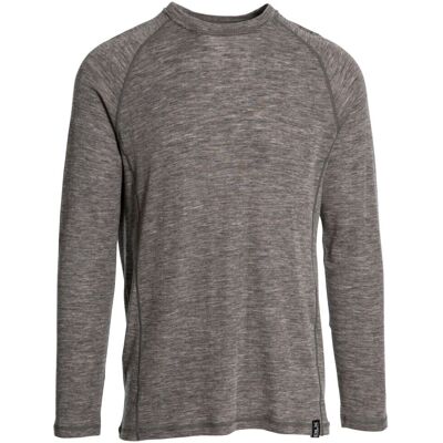 Camisa de base em merino Trespass Wexler - Cinza escuro mesclado - L Camisa de base em merino Trespass Wexler - Cinza escuro mesclado - L