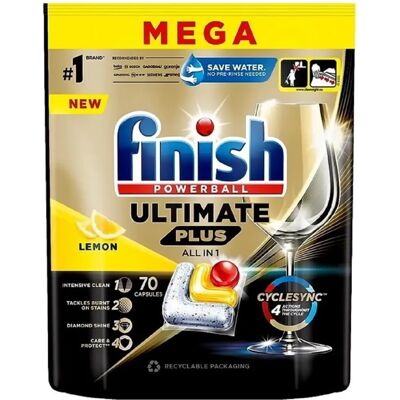 Finish Powerball Quantum Lemon - 70 Tabs - Dishwasher Tablets Finish Powerball Quantum Lemon - 70 Tabs - Dishwasher Tablets