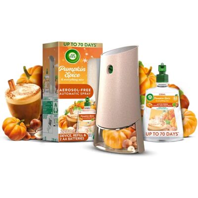Airwick Pumpkin Spice & Everything Nice 24/7 Active Fresh Spray Kit - Long Lasting Odor Neutralizer Airwick Pumpkin Spice & Everything Nice 24/7 Active Fresh Spray Kit - Long Lasting Odor Neutralizer