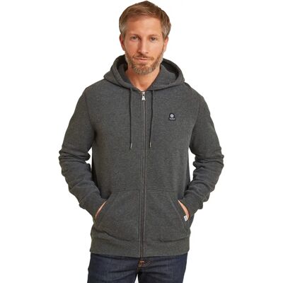 Tog24 Alden Herren Hoodie - Dunkelgrau Meliert - Baumwolle - Größe 5XL Tog24 Alden Herren Hoodie - Dunkelgrau Meliert - Baumwolle - Größe 5XL