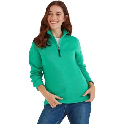 Tog24 Pearson Womens Knitlook Fleece Zipneck - Green - Size 8 Uk - Fleece Zipneck Tog24 Pearson Womens Knitlook Fleece Zipneck - Green - Size 8 Uk - Fleece Zipneck