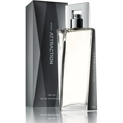 Avon Attraction for Him Eau de Toilette 75ml - Woody Amber Fragrance Avon Attraction for Him Eau de Toilette 75ml - Woody Amber Fragrance