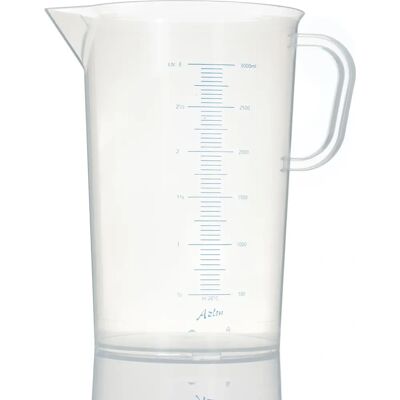 RS PRO Jarra de laboratorio - 3L, Ø152mm, PP, Graduaciones RS PRO Jarra de laboratorio - 3L, Ø152mm, PP, Graduaciones