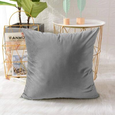 Imperial Rooms - Velvet Soft Cushion Cover - Light Grey Imperial Rooms - Velvet Soft Cushion Cover - Light Grey