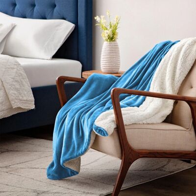 Imperial Rooms - Sky Blue - Large - Sherpa Blanket Imperial Rooms - Sky Blue - Large - Sherpa Blanket