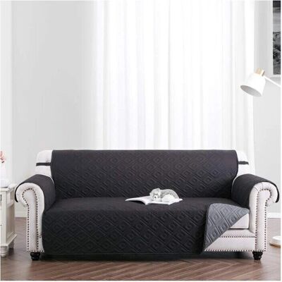 Imperial Rooms - 3 Seater - Black - Dark Grey - Sofa Cover Imperial Rooms - 3 Seater - Black - Dark Grey - Sofa Cover