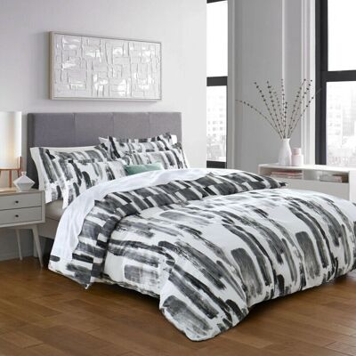 Imperial Rooms Grey Striped King Reversible Duvet Cover - Bedding Set Imperial Rooms Grey Striped King Reversible Duvet Cover - Bedding Set