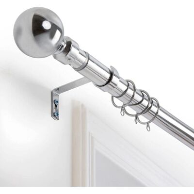 Oxford Homeware - Plain Ball - Chrome - Curtain Poles Oxford Homeware - Plain Ball - Chrome - Curtain Poles