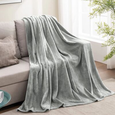 Imperial Rooms - Silver Fleece - Double - Faux Fur - Blanket Imperial Rooms - Silver Fleece - Double - Faux Fur - Blanket