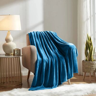 Imperial Rooms - Teal Fleece - Double - Faux Fur Fleece Blanket Imperial Rooms - Teal Fleece - Double - Faux Fur Fleece Blanket